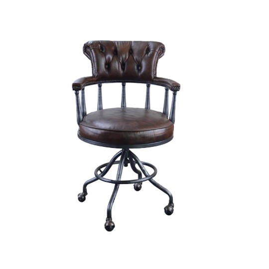 Captains Vintage Leather Office Chair Brown