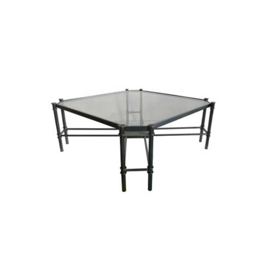 Coffee Table Jade - Gun Metal Stainless Steel and Glass