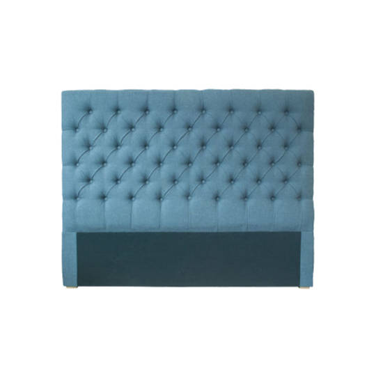 Cuba Super King Size Bedhead Linen Dark Grey