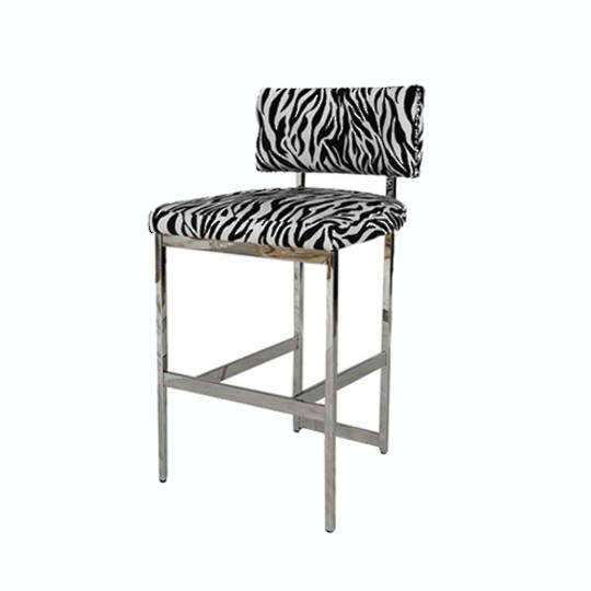 Expedition Barstool With Zebra Fabric