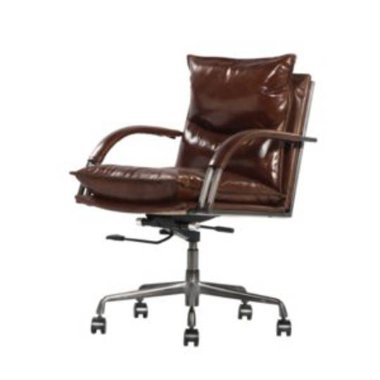 Hereford Vintage Leather Office Chair Height Adjustable