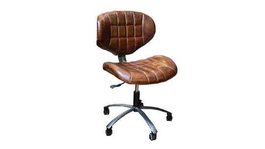 Heritage Study Chair Leather - Brown