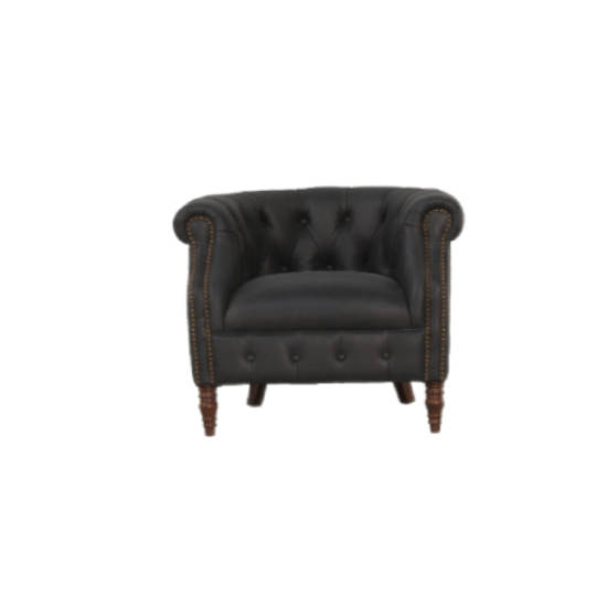 A&J Jude Chair Leather - Charcoal