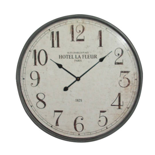 La Fleur Gunmetal Clock