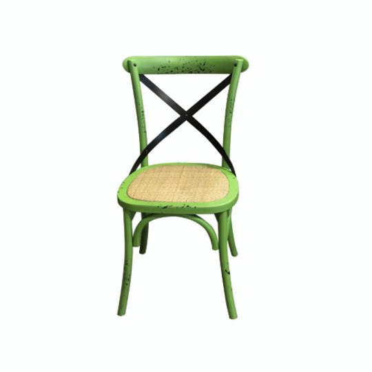 Mantis Antique Green Cross Chair