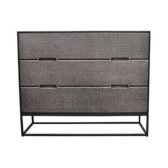 Melody Metal & Wood 3 Drawer Chest