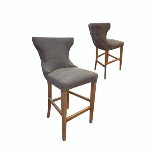 Miami Barstool Grey Canvas/ Oak