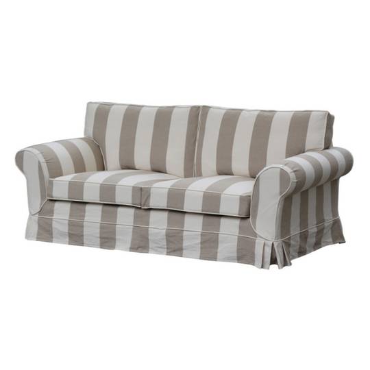 Isla Feather Filled 2 Seater Sofa Striped Natural