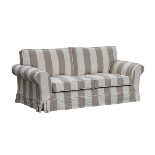 Delray 2 Seater Sofa Striped Natural