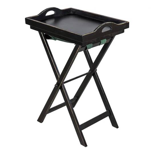 Black Wooden Tray Table