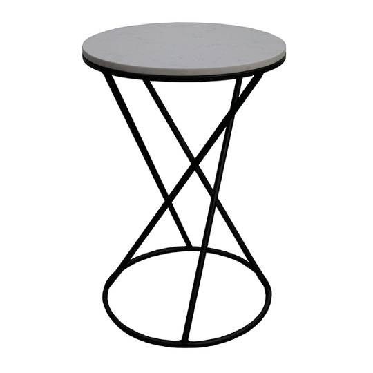 Menorca Side Table White Marble