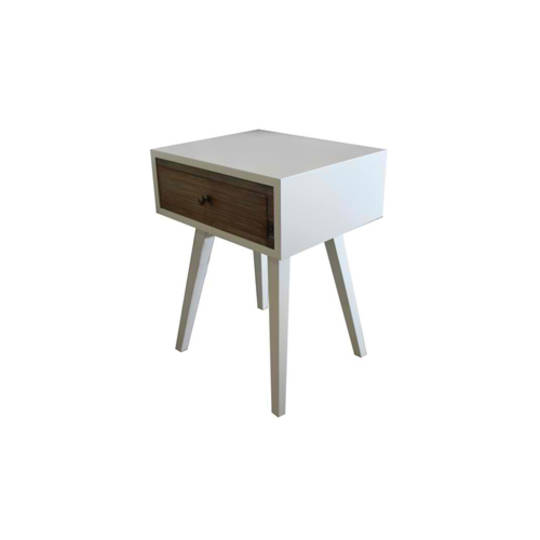 Nordic Bedside Table White Poplar