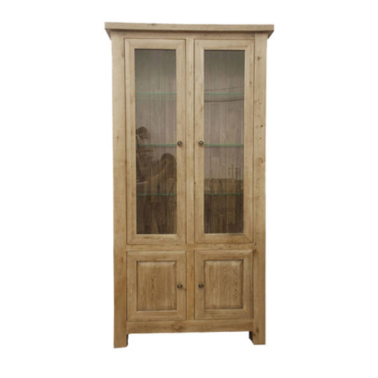 Light Oak Display Cabinet