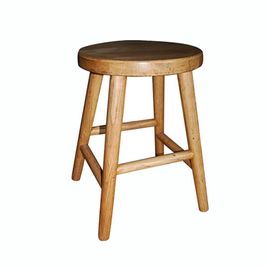 Oak Stool Round Top 45cm