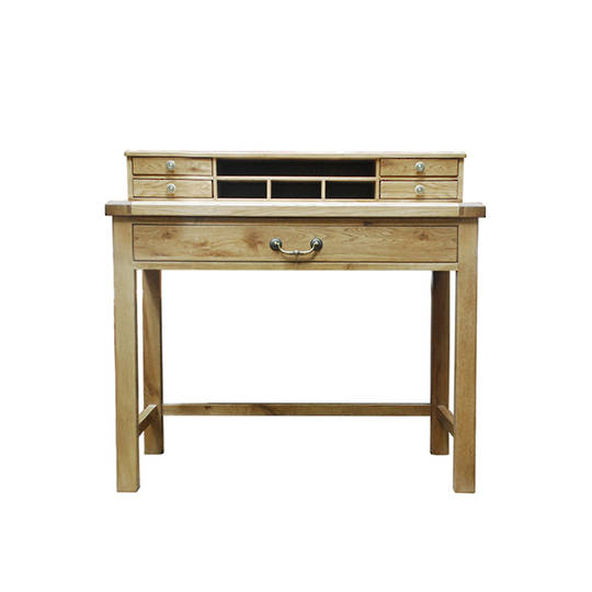 Oak Study Desk With Drawers