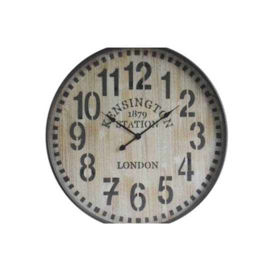 Old Town Metal Wall Clock - Wooden
