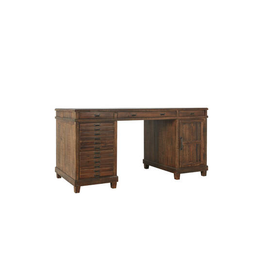 Pharmacy Drawer Office Desk in Reclaimed Fir