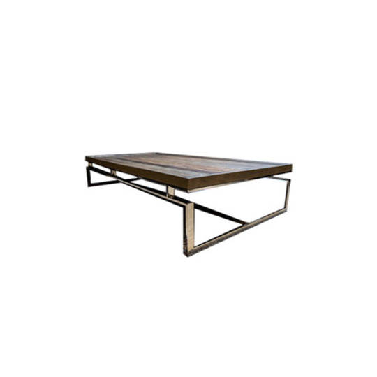 Providence Coffee Table Reclaimed Elm & Stainless Steel