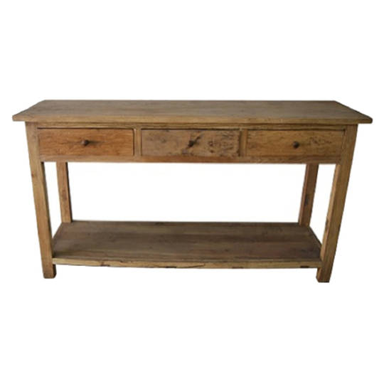 Console Table Recycled Elm 3 Drawer