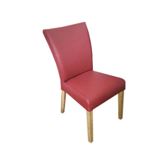 Torino Full Grain Leather Dining Chair Red