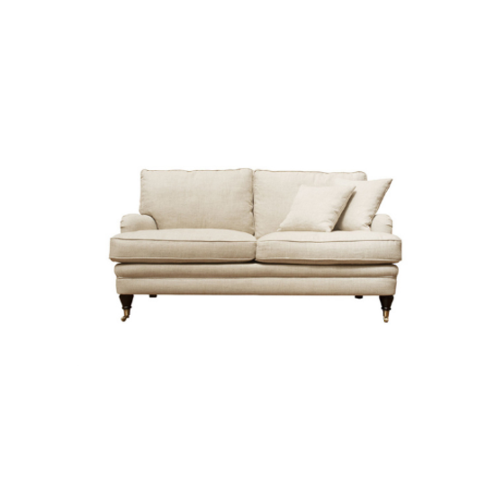 Victoria 2 Seater Sofa Belgium Linen Cream