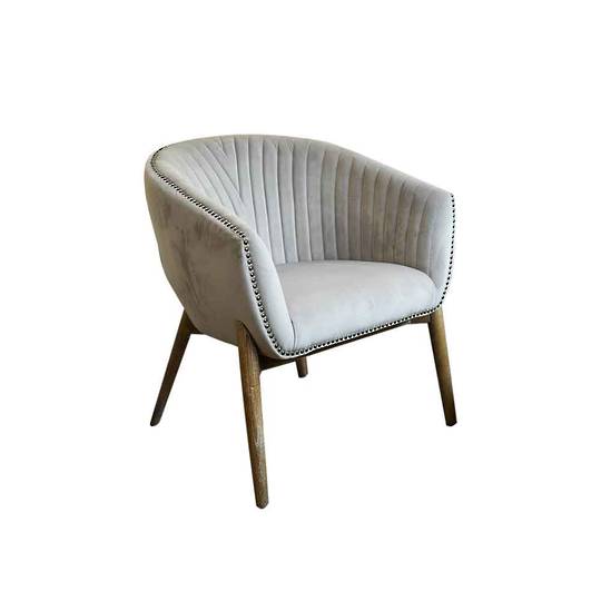 Cairo Velvet Carver Chair - Grey