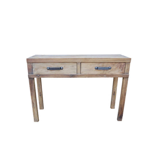 Recycled Elm Hall Table 2 Drawer