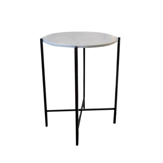 Crete Side Table White Marble
