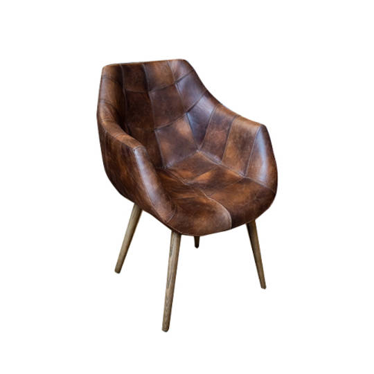 Eden Chair-Brown Leather