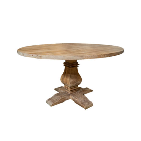 Victoria Reclaimed Elm Round Dining Table 1.2M