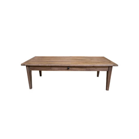 Recycled Elm French 1 Drawer Coffee Table