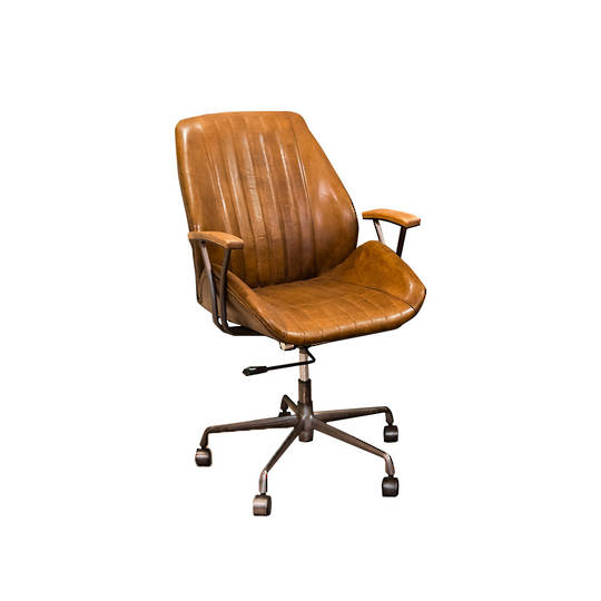 Gloucester Vintage Leather Office Chair Height Adjustable
