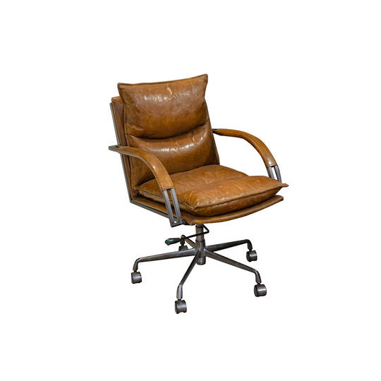 Hereford Vintage Leather Office Chair Height Adjustable