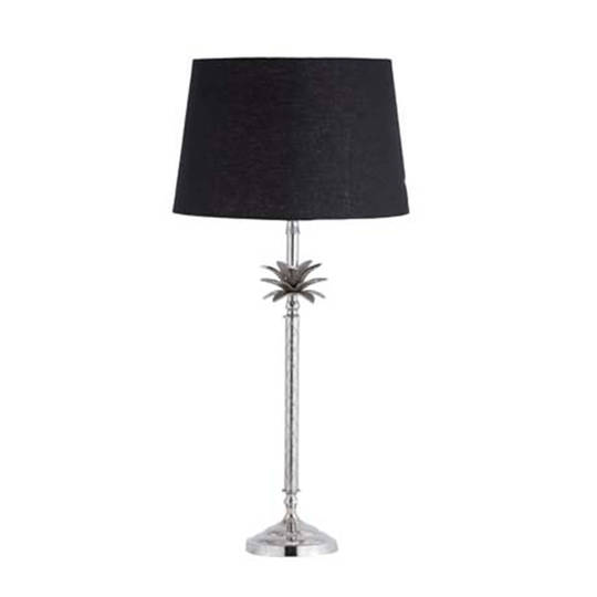 Table Lamp With Shade - Black Linen