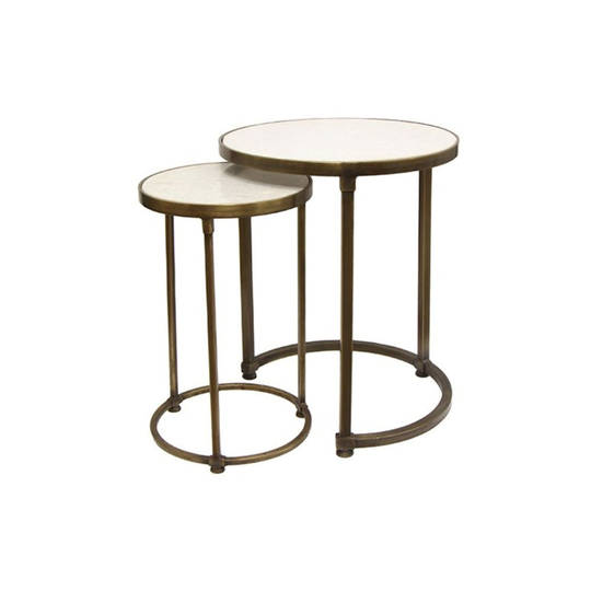 Nesting Tables Round Gold Set 2