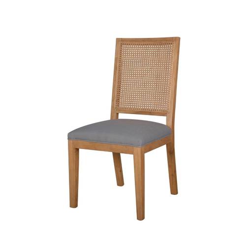 Elle Oak Dining Chair Grey Fabric