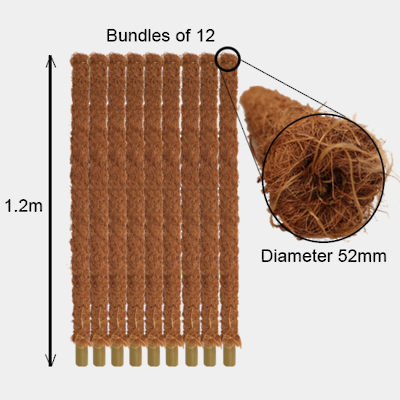 Coir Pole Bundle 1.2m length