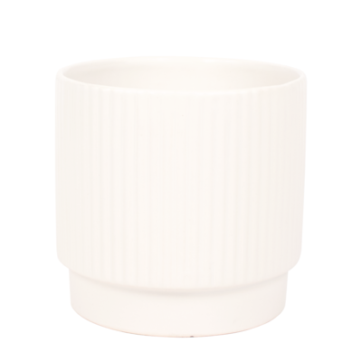 Juno 13cm White Ceramic Pot Full Tray