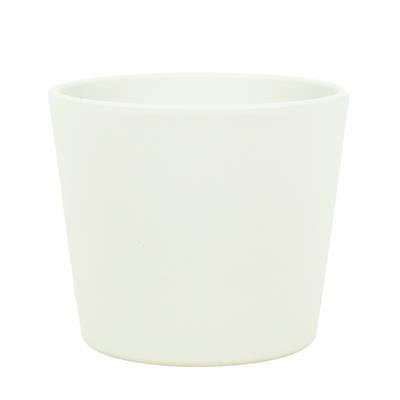 Millie 15cm White Stone Matte Ceramic Pot