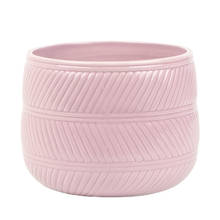 Eva 15cm Dusty Pink Gloss Ceramic Pot