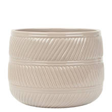Eva 15cm Taupe Gloss Ceramic Pot