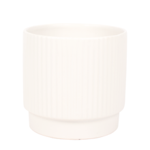 Juno 13cm White Ceramic Pot Full Tray