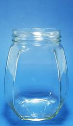 385ml Flint Oval Facetted Twist Jar