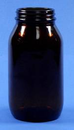 300ml Amber Round Powder Bottle
