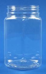 400ml Clear Plastic Hex Jar