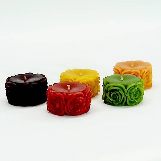 Beeswax Round Flower Candles