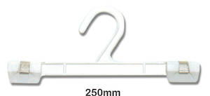 Quality Plastic Hanger with Pushdown Metal Clip - 201L
