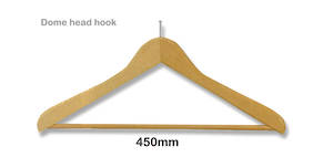 Wooden Clothes Hanger with Bar - Security Pin - 7130S