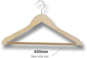 Top quality German wooden coathangers and hangers, natural finish
