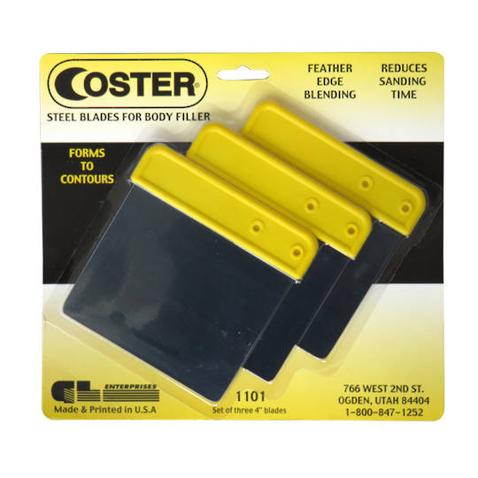 GL Coster 1101 Metal Body Filler Applicator Set of 3